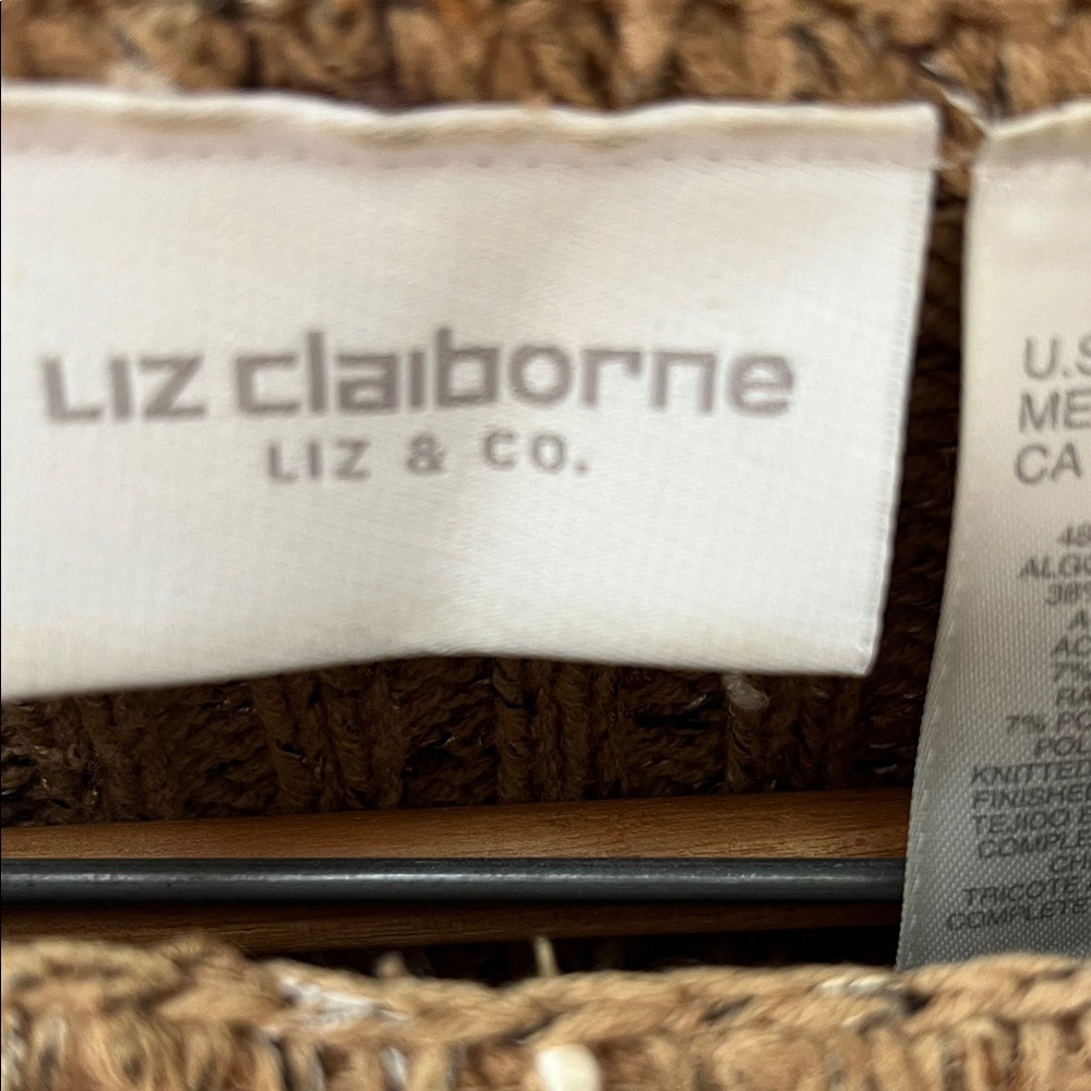 Liz Claiborne Women's Striped Sweater - Brown, Cream, and White - Picture 2 of 8